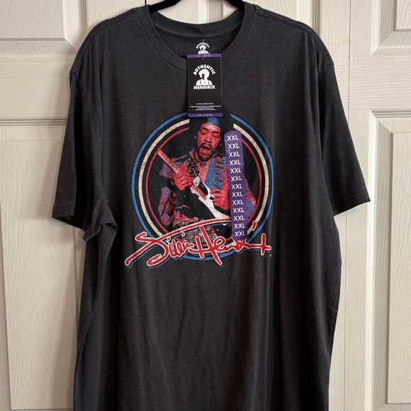 Authentic Hendrix Other - Jimi Hendrix Tour Men’s Black Graphic Band Tshirt short sleeve size XXL